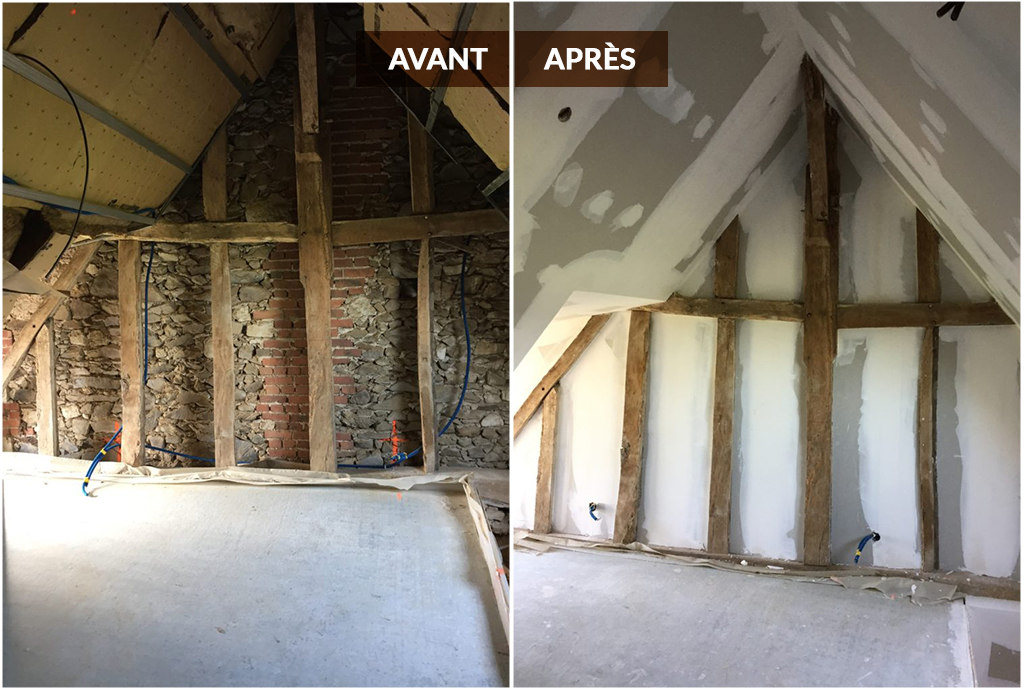 rénovation de combles avant /après