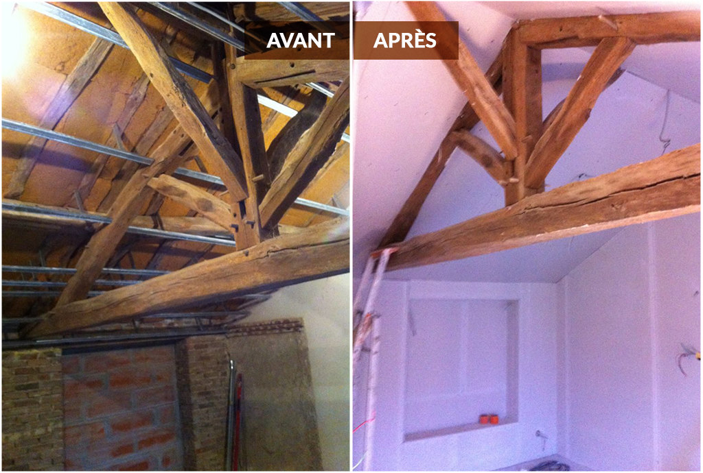 rénovation de combles avant /après