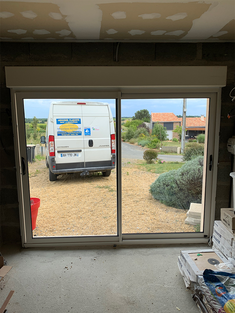 Remplacement Porte De Garage Basculante Par Une Baie Alu Avec Volet Roulant